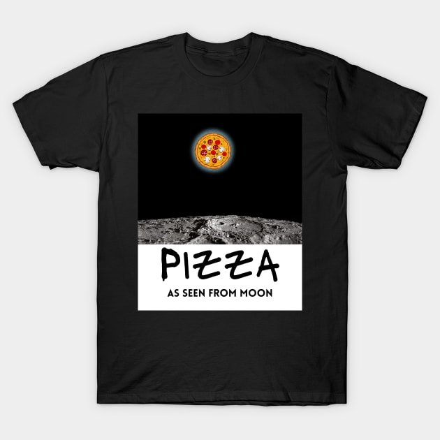 Pizza Night (in black) | Funny Pizza T-Shirt by Cosmic Story Designer